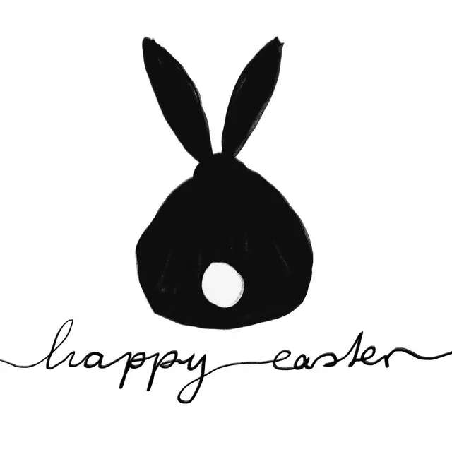Servietten Hase Happy Easter Weiß