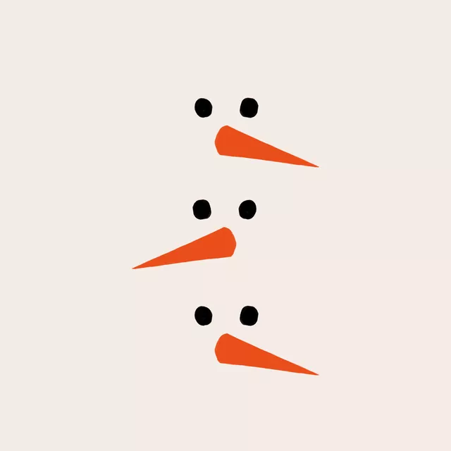 Kissen Schneemannnasen
