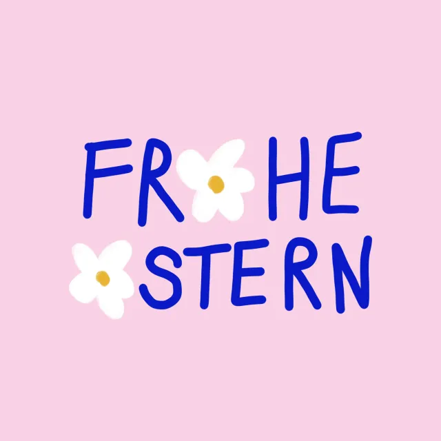Tischset Frohe Ostern Blume Pink