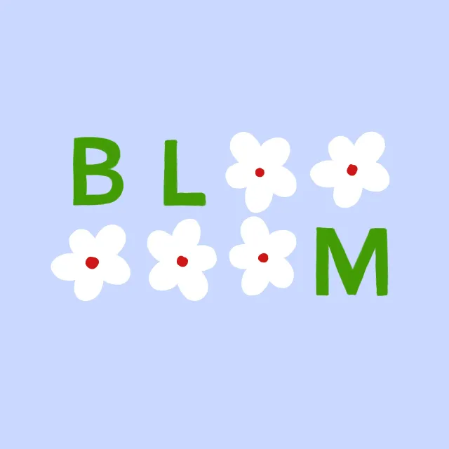 Kissen Bloom Blau