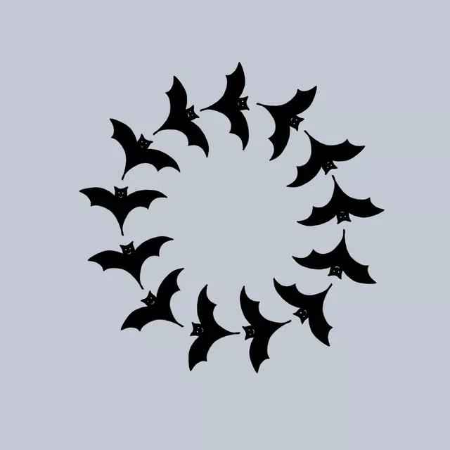 Kissen Fledermauskreis Halloween