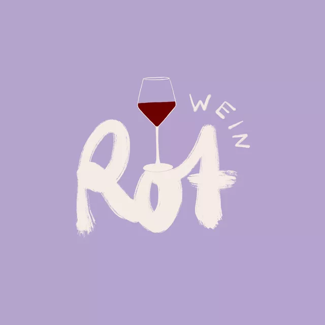 Kissen Rotwein Bogentypo Flieder