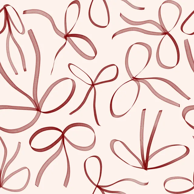 Kissen Beige Rot