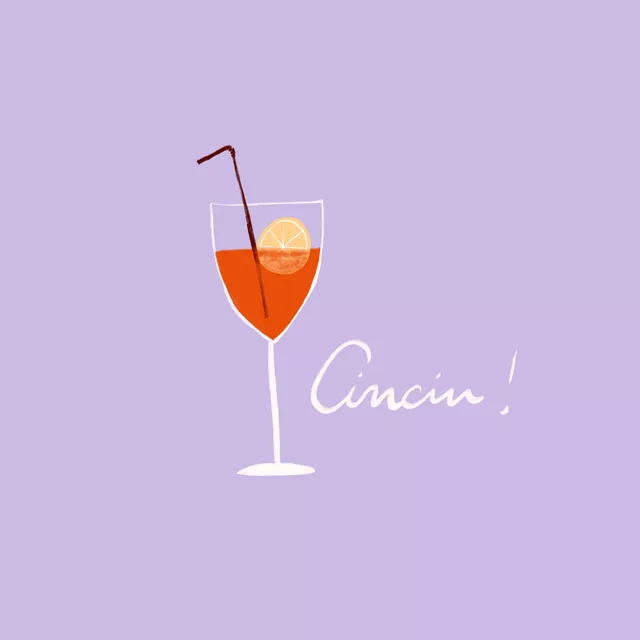 Tischset Aperol Sprizz Flieder