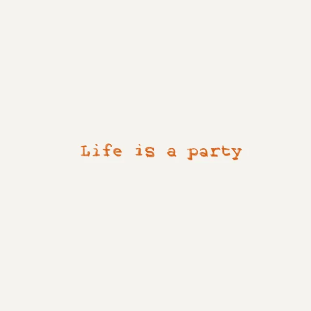 Kissen Life is a Party Kreide