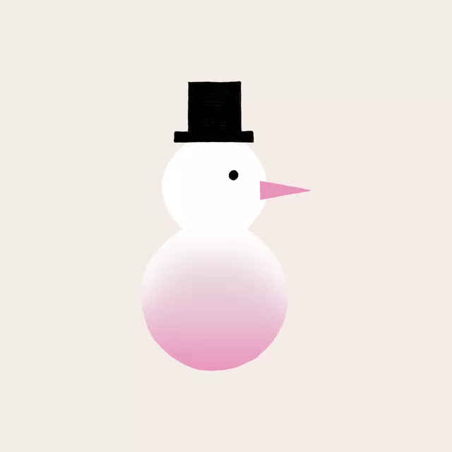 Kissen Schneemann Gradient