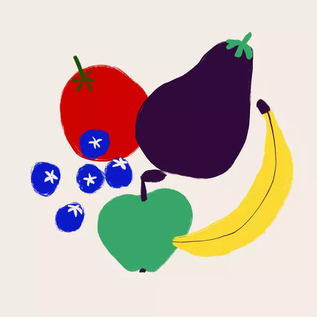 Kissen Obst & Gemüse Esstisch