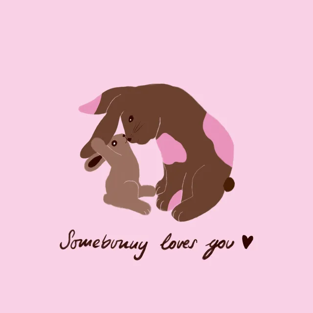 Kissen Hasen Somebunny loves you