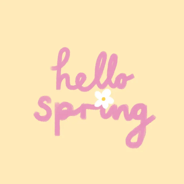 Tischset Hello Spring Butteryellow
