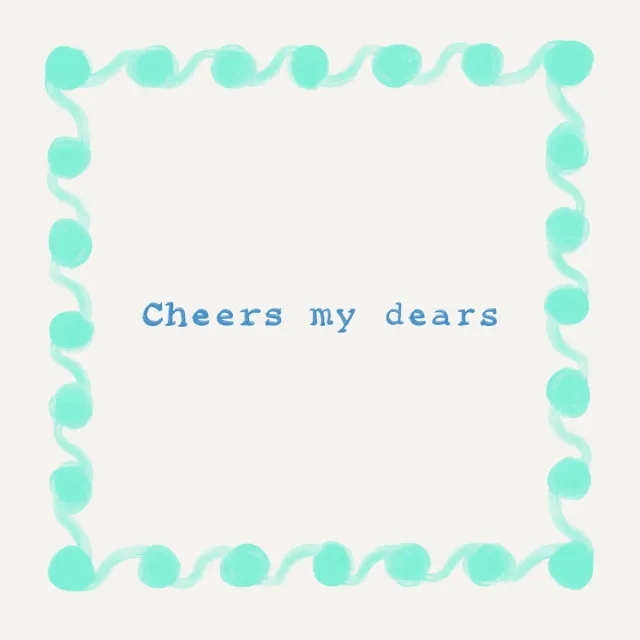 Servietten Cheers my dears Punkterand