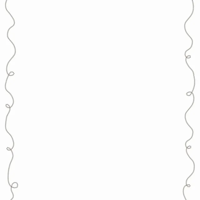 Tischdecke Perlenkette Rahmen Beige