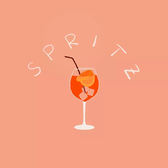 Geschirrtücher Spritz Bogentypo Apricot