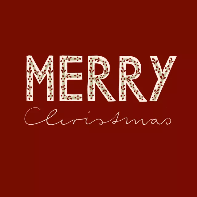 Kissen Merry Christmas Rot Beige