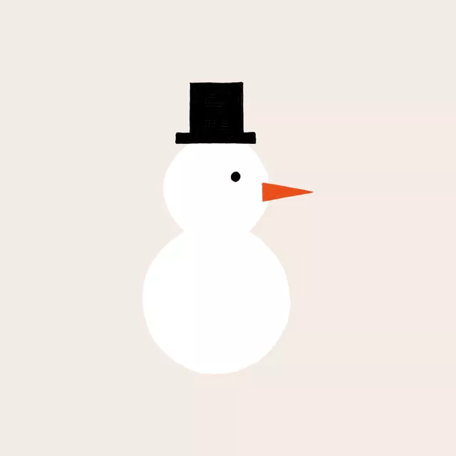 Kissen Schneemann weiß