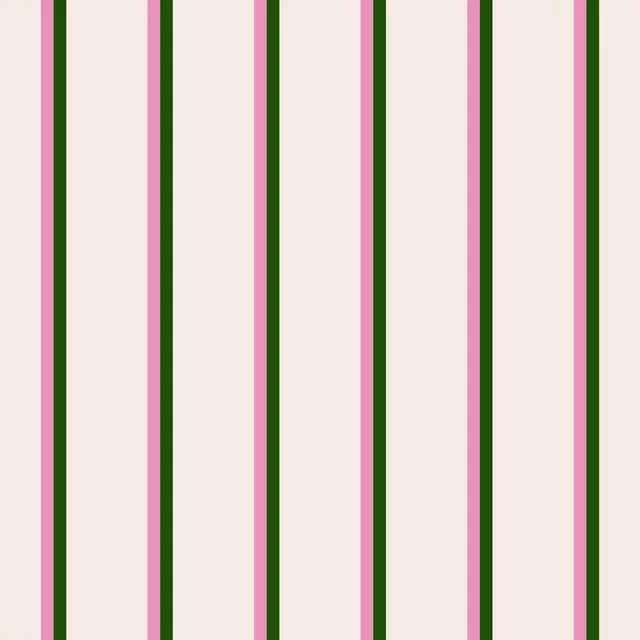 Kissen Doppelstreifen Pink Grün