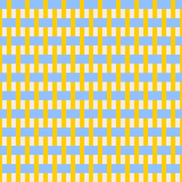 Kissen Webmuster Blau Gelb