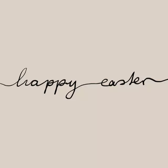 Kissen Happy Easter Beige