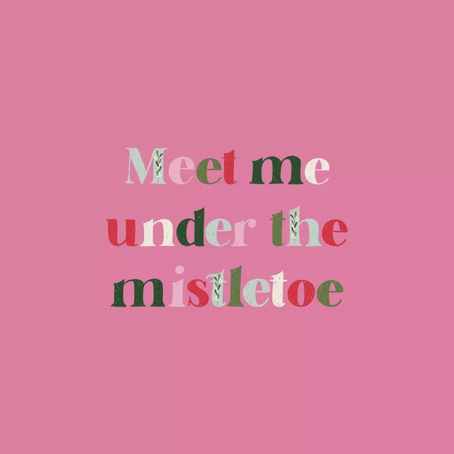 Kissen Under The Mistletoe Pink