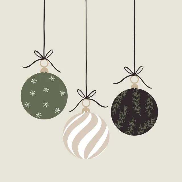 Kissen Scandi Weihnachtskugeln