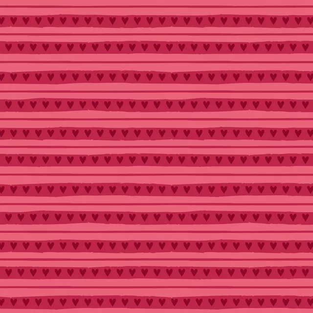 Tischläufer Streifen & Herzen Viva Magenta