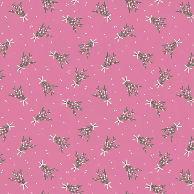 Kissen Mistelnstrauss Allover Pink