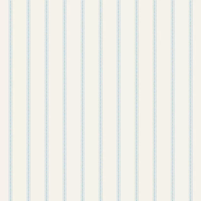 Kissen Vintage Streifen Weiss Blau