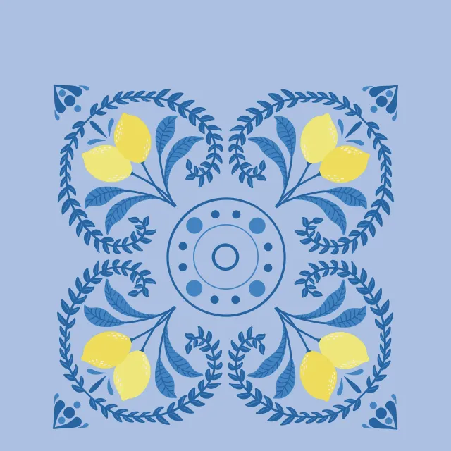 Zitronen Mittelmeer Blau