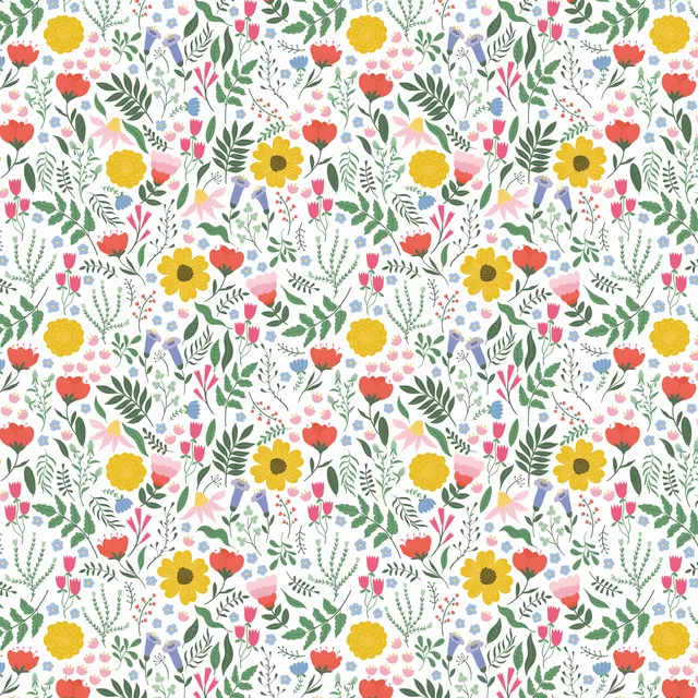 Wiesenblumen Weiß Bunt