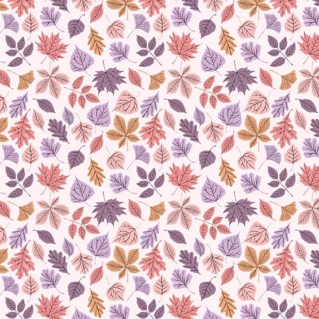 Kissen Herbstblätter Lila Rosa