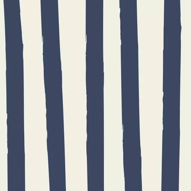 Kissen Messy Streifen Weiss Blau