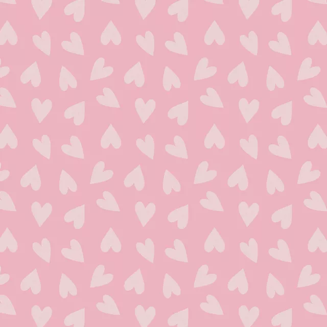 Kissen Sketchy Heart Allover Rosa
