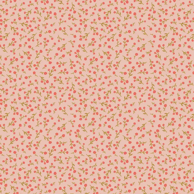Bankauflage Mini Blümchen Rosa Rot