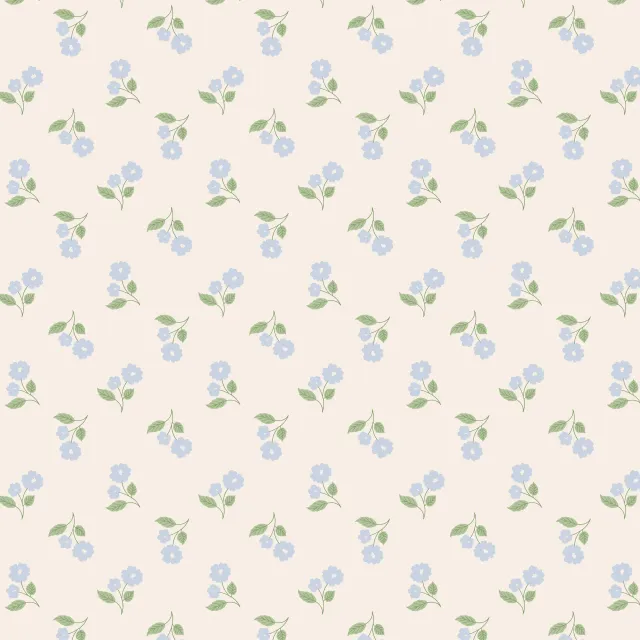 Tischdecke Midsommar Blümchen Hellblau