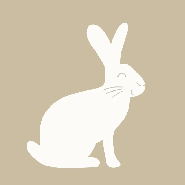 Kissen Hase beige