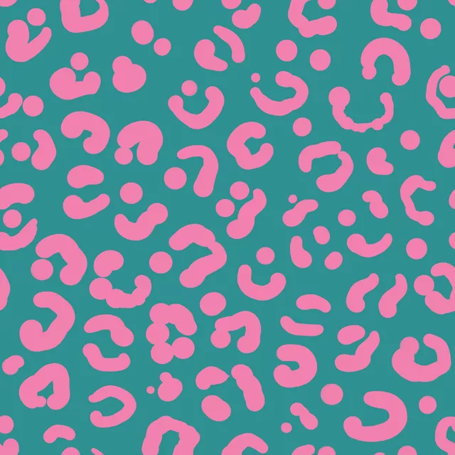Leopardenmuster gruen rosa