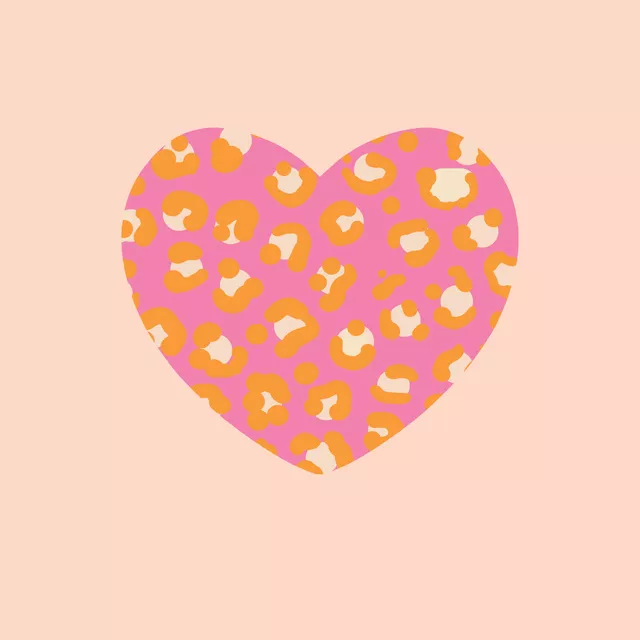 Kissen Leolove pink-orange