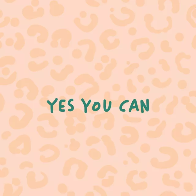 Kissen Yes You Can beige