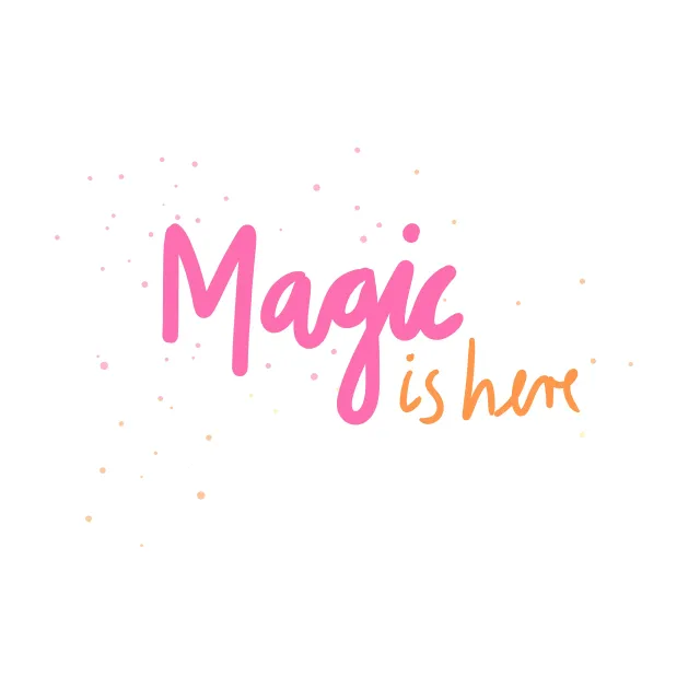 Sitzkissen Magic is here pink