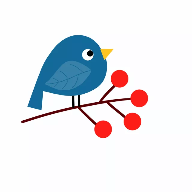 Kissen Blaue Amsel