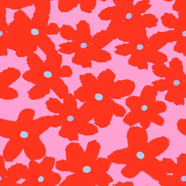 Flower Muster rot