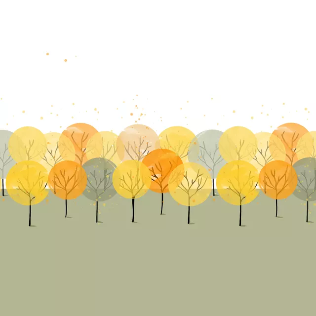Kissen Herbstwald Muster