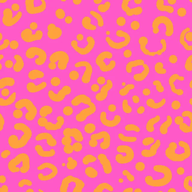Bettwäsche Leomuster orange pink