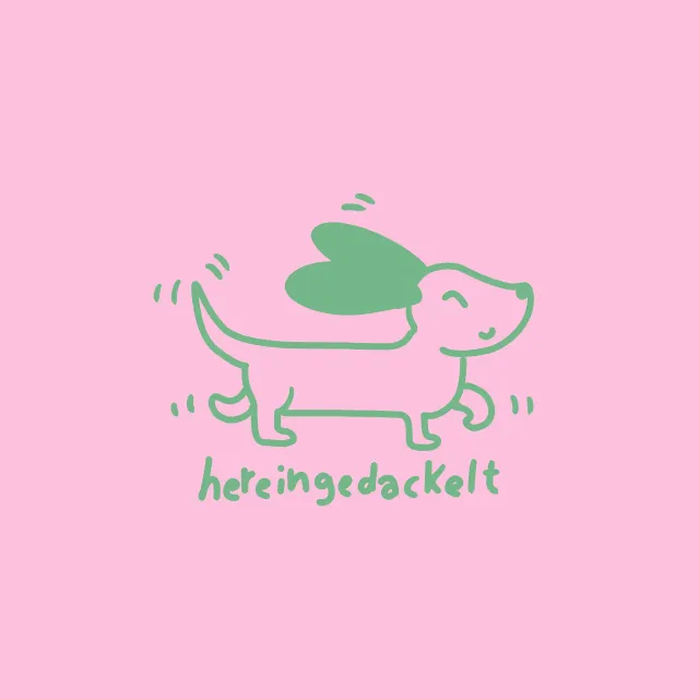 Geschirrtücher hereingedackelt comic