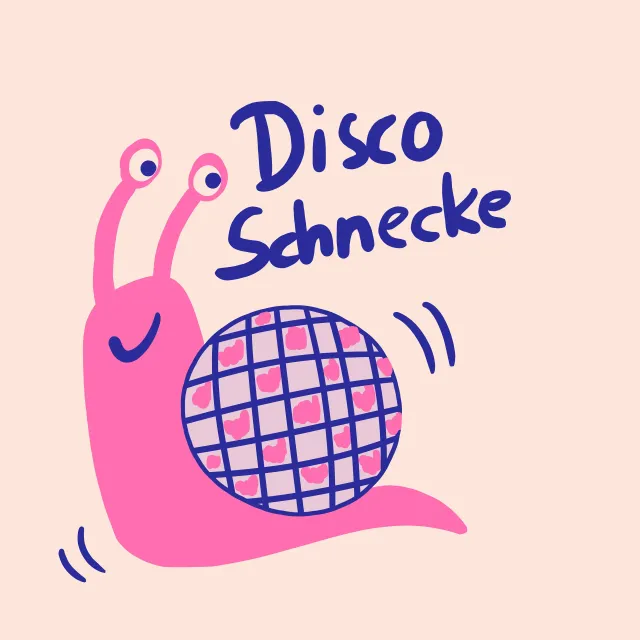 Kissen Disco Schnecke rosa