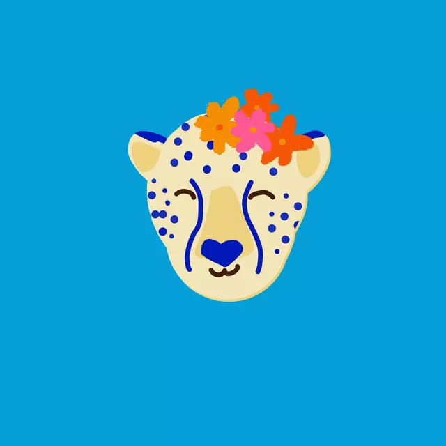 Sitzkissen Colorful Gepard