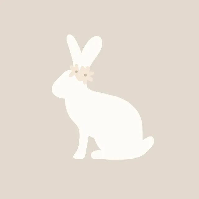 Kissen Hase Power Flower hell