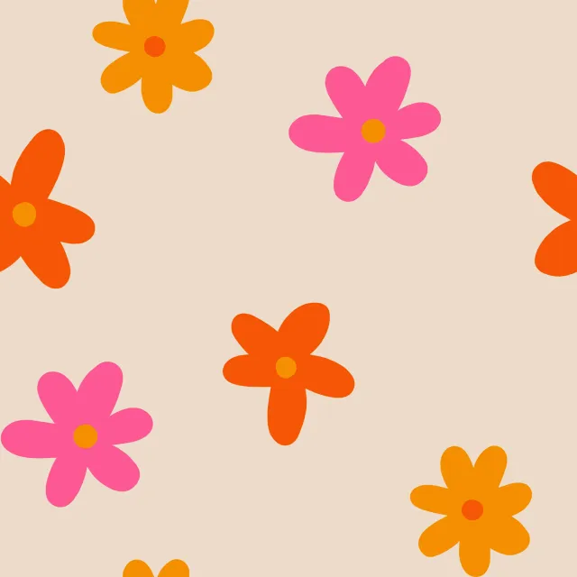 three happy flowers