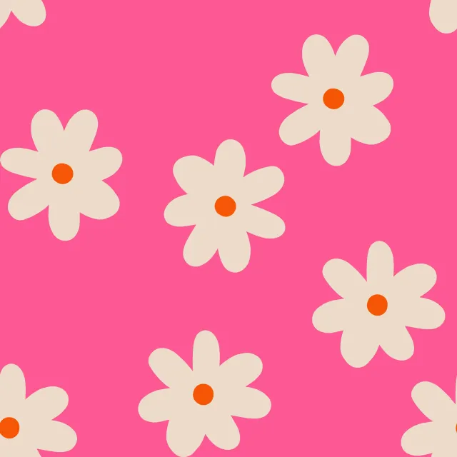 Dekovorhang Happy Flowers in pink