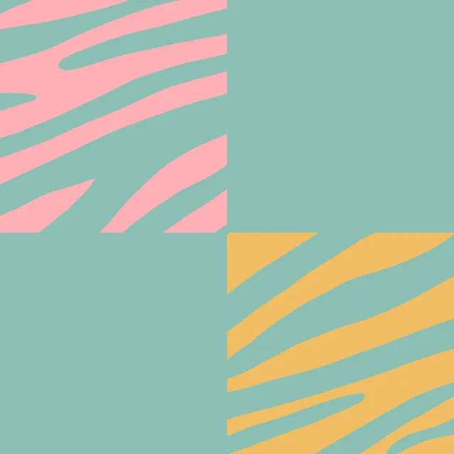 Kissen Zebra Quadrat Muster