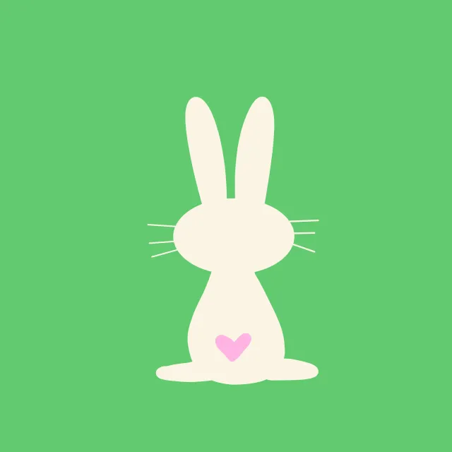Kissen Hase mit Herz gruen